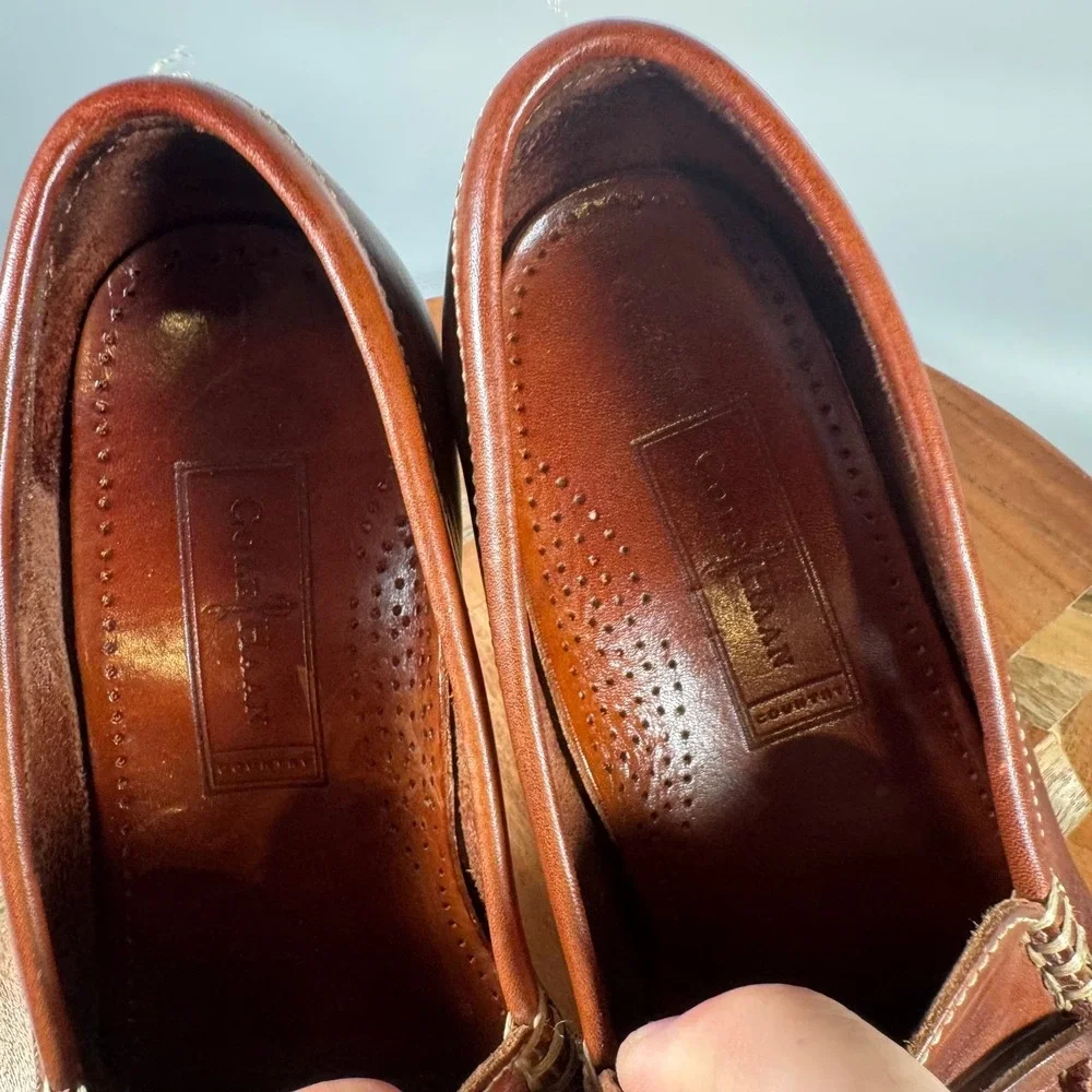 Cole Haan Womens 7.5 B British Tan Leather Tassel Loafers 6367 Brazil